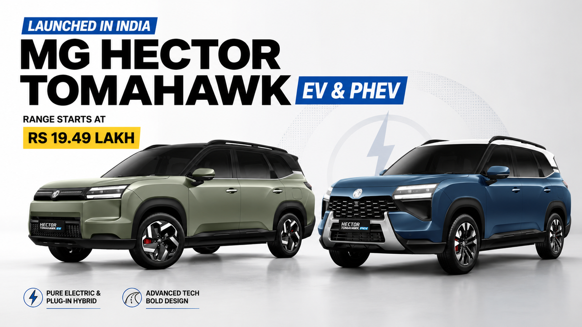 MG Hector Tomahawk EV & PHEV Launched In India, Range Starts At Rs 19.49 Lakh MG Hector Tomahawk EV & PHEV Launched In India, Range Starts At Rs 19.49 Lakh